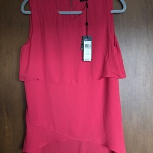 BCBG Vibrant Red Sleeveless Top